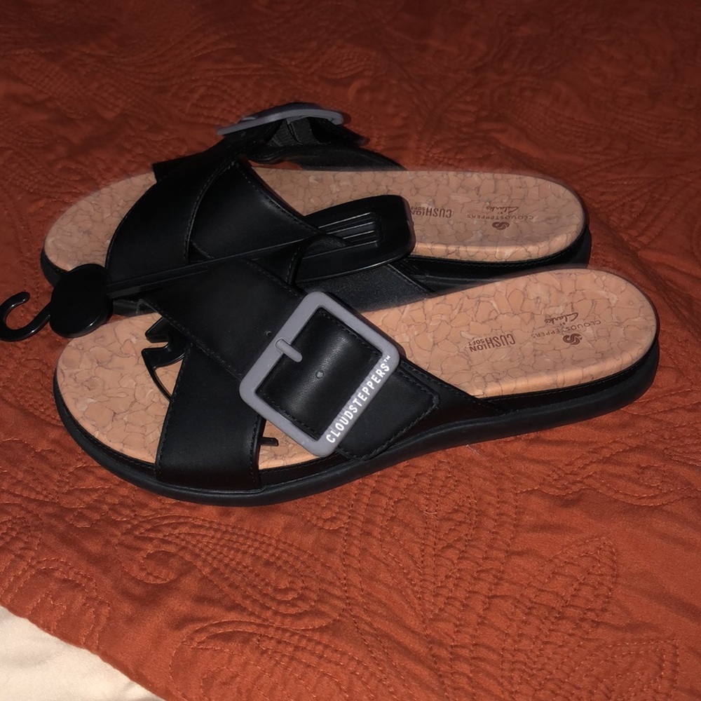 Clarks Women's Black Cloudstepper Slide Sandals W… - image 2